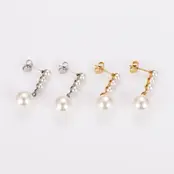 Goodies Label Pearl Drop Studs – Goud of Zilver