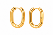 Goodies Label U-Shape Hoops Goudkleurig – 23 mm 316 Stainless Steel