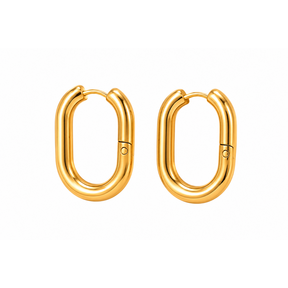 Goodies Label U-Shape Hoops Goudkleurig – 23 mm 316 Stainless Steel