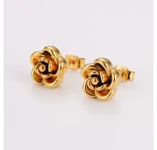 Goodies Label Rose Studs Goudkleurig – 10 mm 304 Stainless Steel