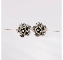 Goodies Label Rose Studs Zilverkleurig – 10 mm 304 Stainless Steel