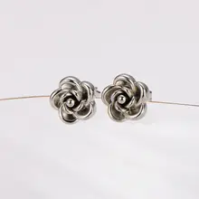 Goodies Label Rose Studs Zilverkleurig – 10 mm 304 Stainless Steel