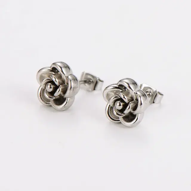 Goodies Label Rose Studs Zilverkleurig – 10 mm 304 Stainless Steel
