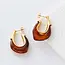 Goodies Label Goodies Label Organic Drop Oorbellen Amber Goudkleurig – 35 mm