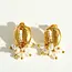 Goodies Label Goodies Label Kauri Shell Pearl Studs Goudkleurig – Stainless Steel