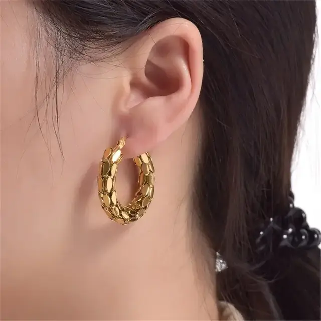 Goodies Label Chunky Hoops Goudkleurig – Lichtgewicht