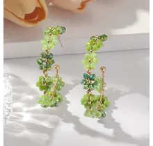 Goodies Label Bloemen Hoops Groen – Goudkleurig