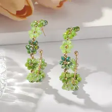 Goodies Label Bloemen Hoops Groen – Goudkleurig