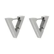 Goodies Label Triangle Hoops – Goud- of Zilverkleurig Stainless Steel