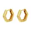 Goodies Label Goodies Label Hexagon Hoops – Goud- of Zilverkleurig Stainless Steel