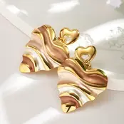 Goodies Label Big Statement Heart Oorbellen Goudkleurig