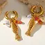Goodies Label Goudkleurige Vis Hoops met Kralen & Parel-Look – 5,3 cm