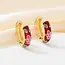 Goodies Label Bordeaux Enamel Bloemen Hoops Goudkleurig – Retro Style