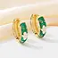 Goodies Label Groene Enamel Bloemen Hoops Goudkleurig – Retro Style