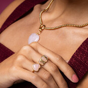 Rose Quartz Ring – Vintage Romance in Goud