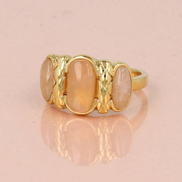 Rose Quartz Ring – Vintage Romance in Goud