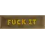 Yett Quote tegeltje DO 'fuck it' taupe/geel