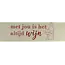 Yett Quote tegeltje DO 'met jou is het altijd wijn' creme/zalm(rood-babyroze)