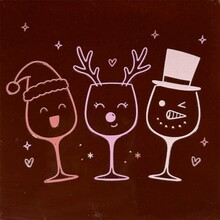 Quote tegeltje glazen kerst kastanje/combi 6