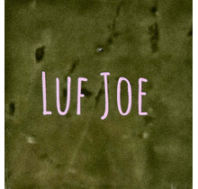 Quote tegeltje 'Luf joe' olijf/babyroze