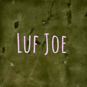 Quote tegeltje 'Luf joe' olijf/babyroze