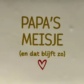 Quote tegeltje 'papa's meisje en dat blijft zo' creme/goud(rood)