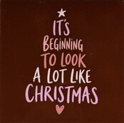 Quote Tegeltje it's beginning to look a lot like christmas kastanje/combi 6
