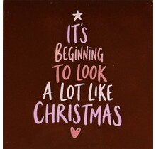 Quote Tegeltje it's beginning to look a lot like christmas kastanje/combi 6