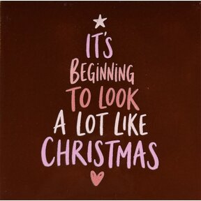 Quote Tegeltje it's beginning to look a lot like christmas kastanje/combi 6