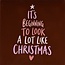 Yett Quote Tegeltje it's beginning to look a lot like christmas kastanje/combi 6