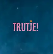 Quote tegeltje 'trutje' donkerblauw/warmroze(oranje)