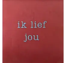 Quote tegeltje 'ik lief jou' roze/warmblauw