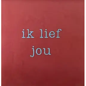 Quote tegeltje 'ik lief jou' roze/warmblauw