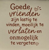 Quote tegeltje goede vrienden zijn lastig te vinden… creme/taupe (nude roze)