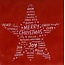 Yett Quote tegeltje merry christmas ster rood/combi 2
