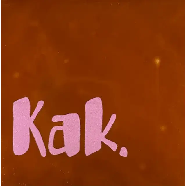 Quote tegeltje 'kak' terra/warmroze