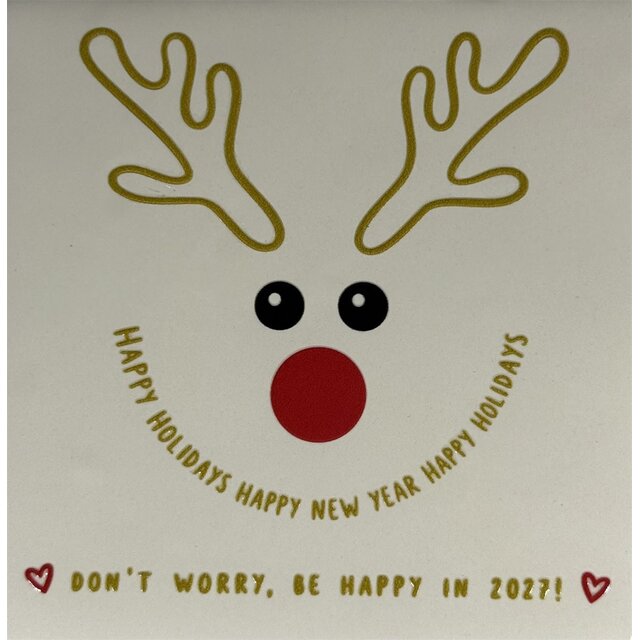 don't worry, be happy in 2027… creme/goud(rood-zwart)