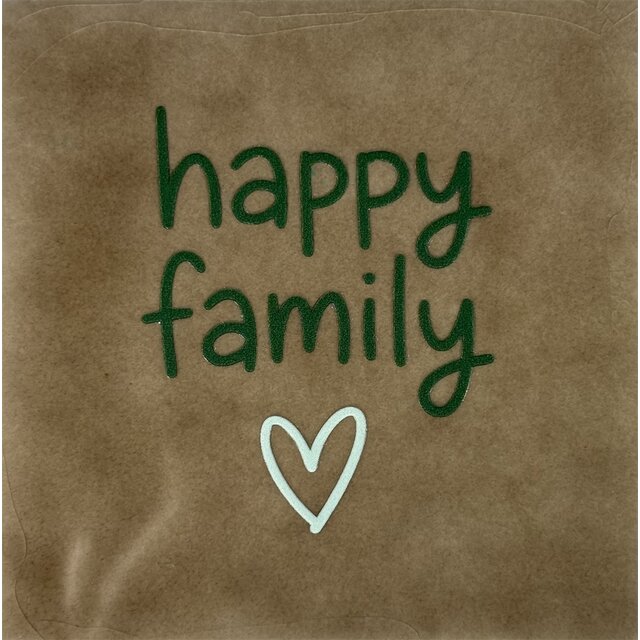 happy family nieuw taupe/donkergroen(lichtgroen)