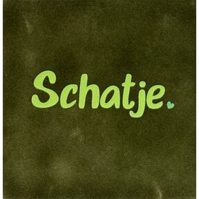 Quote tegeltje schatje nieuw olijf/lime(mint)