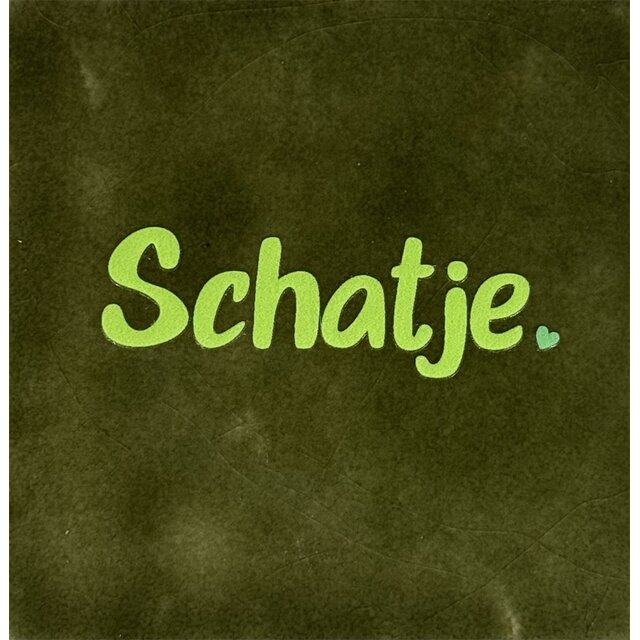 Quote tegeltje schatje nieuw olijf/lime(mint)