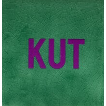 Kut Nieuw – keramieken quote tegeltje hardgroen/paars