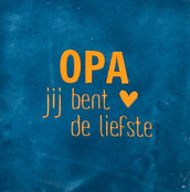Opa jij bent de liefste donkerblauw/oranje