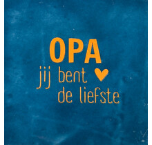 Opa jij bent de liefste donkerblauw/oranje
