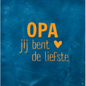 Opa jij bent de liefste donkerblauw/oranje