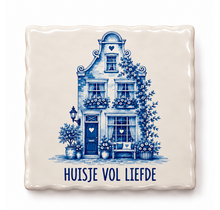Delftsblauw Tegeltje Huisje Vol Liefde