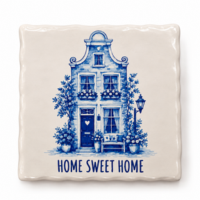 Delftsblauw Tegeltje Home Sweet Home