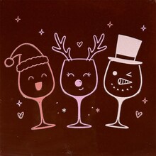 Glazen kerst – keramieken quote tegeltje kastanje
