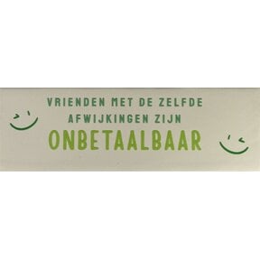 DO vrienden met de zelfde afwijkingen zijn onbetaalbaar creme/mint(lime-knalgroen)