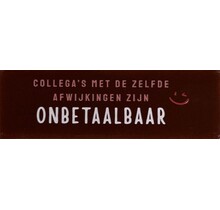 DO collega's met dezelfde afwijkingen zijn onbetaalbaar – Kastanje/Koraal (zachtroze-rood)