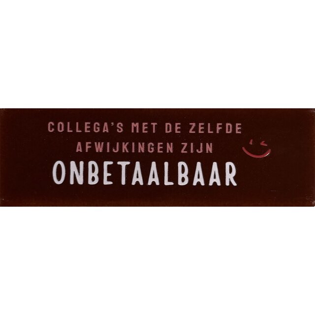 DO collega's met dezelfde afwijkingen zijn onbetaalbaar – Kastanje/Koraal (zachtroze-rood)